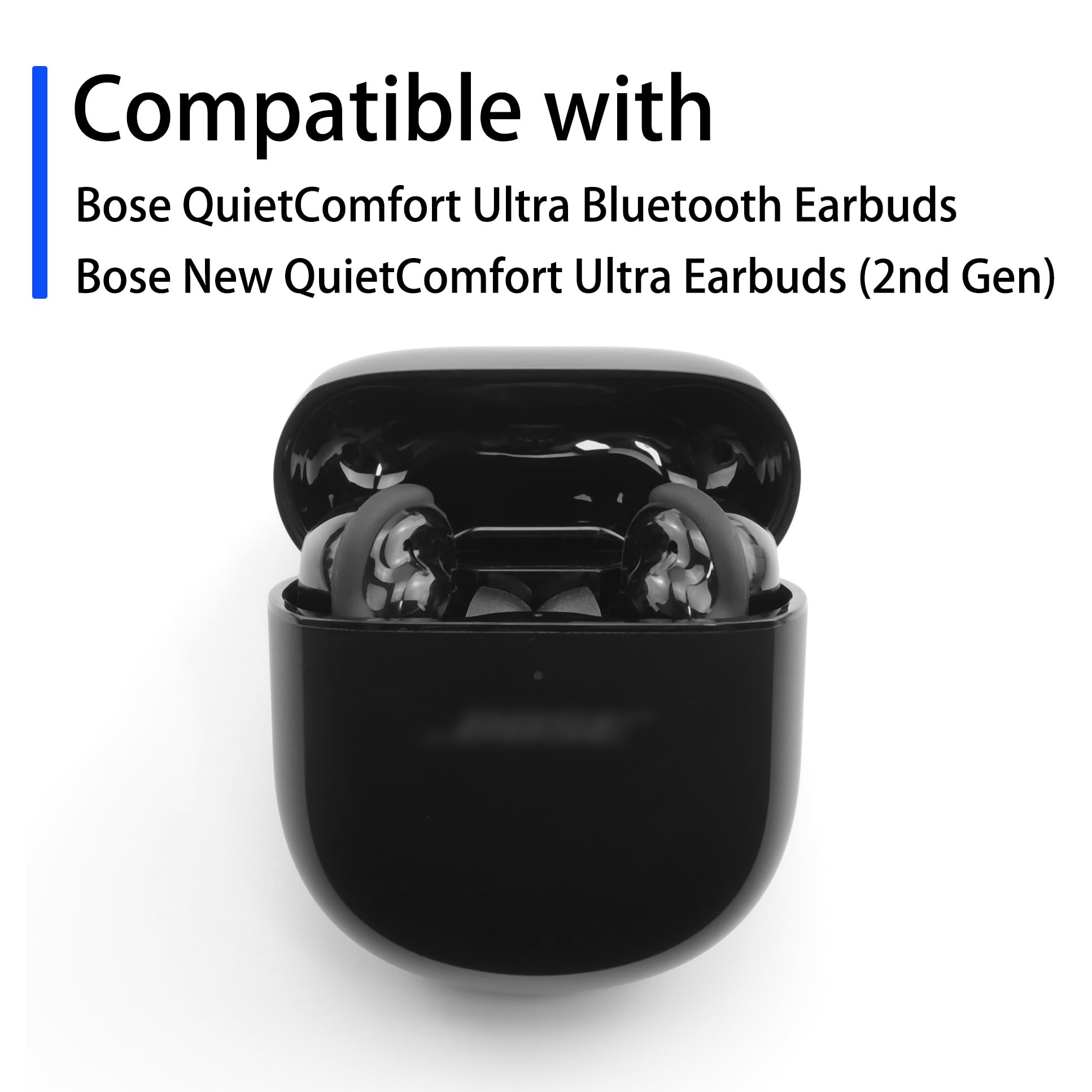 Almohadillas de espuma de repuesto para auriculares Bose QuietComfort Ultra Bluetooth, máxima comodidad, 3 pares (negro, S/M/L)