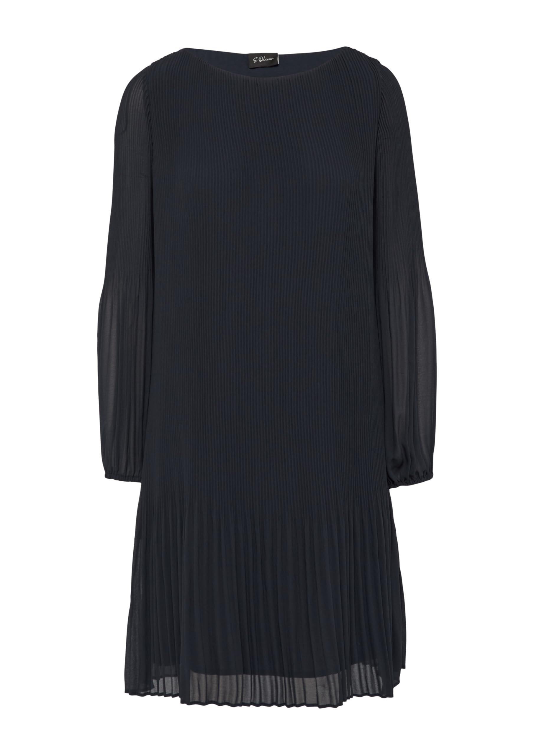 s.Oliver BLACK LABEL 2164913 Abito Plissettato, Blu Navy, 46 Donna