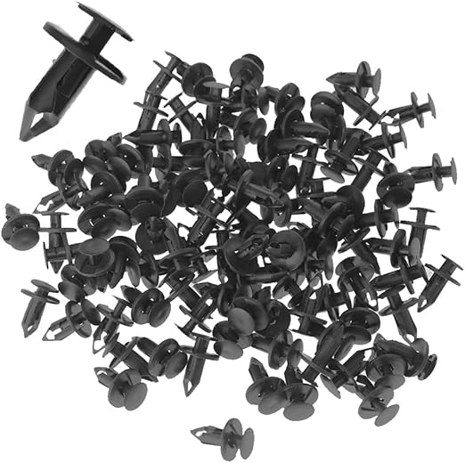 100Pcs 8mm Car Retainer Clips Nylon Auto Body Bumper Fasteners Rivets