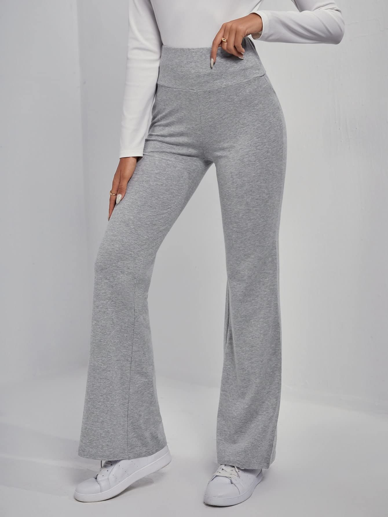 Womens Pants Wide Waistband Leg Pants Work Casual Pants