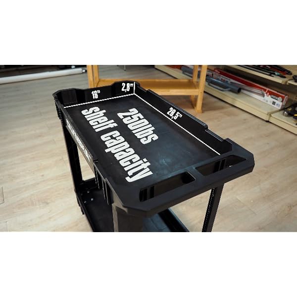 Olympia-Tools-2-Shelf-Black-Rolling-Utility-Cart-Supports-Up-to-500-lbs-Comfort-Handle-Heavy-Duty-Carts-With-Wheels-Great-for-Warehouse-Garage-Manufacturing-Cleaning Olympia-Tools-2-Shelf-Black-Rolling-Utility-Cart-Supports-Up-to-500-lbs-Comfort-Handle-Heavy-Duty-Carts-With-Wheels-Great-for-Warehouse-Garage-Manufacturing-Cleaning
