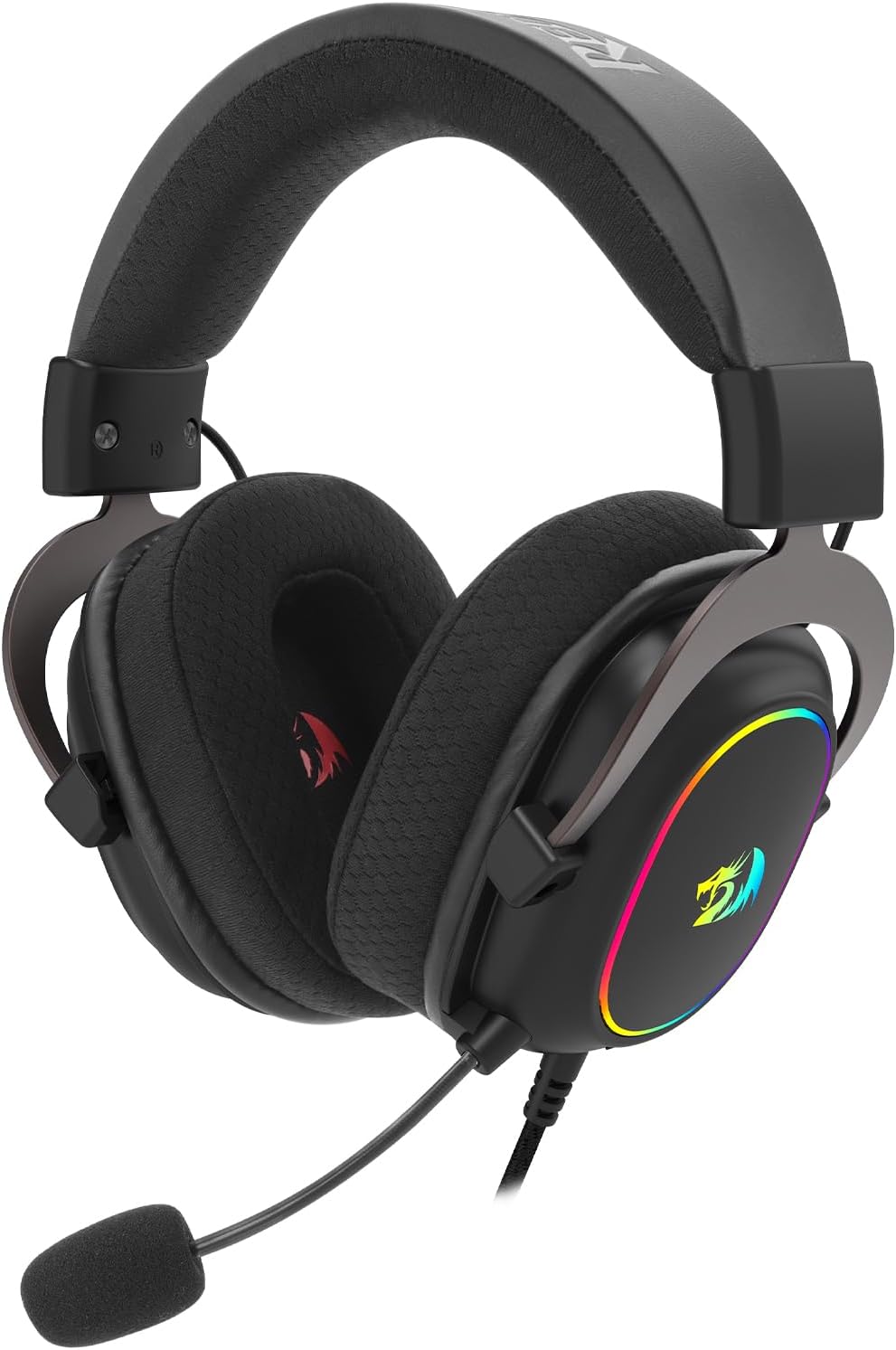 Redragon H510 AK RGB Wired Gaming Headset - 7.1 Surround Sound - 53MM Audio Drivers in Memory Foam Ear Pads w/Replaceable Shell- Multi Platforms Headphone - USB Powered for PC/PS4/NS | 53mm Drivers, Memory Foam Ear Pads w/ Replaceable Shell, Multi-Platform, USB Powered for PC/PS4/NS