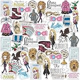 Harry Potter Chibi Luna Lovegood Collection 50ct Vinyl Large Deluxe Stickers Variety Pack - Laptop, Water Bottle, Scrapbooking, Tablet, Skateboard, Indoor/Outdoor