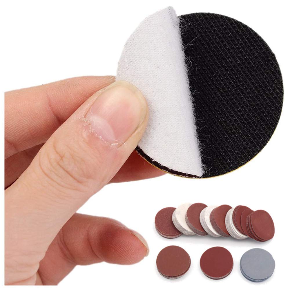 Juego de papel de lija (100 unidades, 80 a 3000, 50 mm, para lijadora Dremel, lijadora excéntrica 80 100 180 240 600 800 1000 1200 2000 3000)