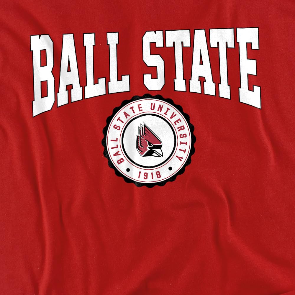 LOGOVISION Ball State University Collegiate Seal Kids T Shirt (3) for Toddler Boys and Girls, Red