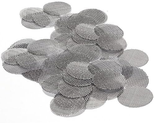 50 Beamer Premium Stainless Steel Screens. for Tobacco Pipes 0.625 (5/8th) Inch Size + Limited Edition Beamer Smoke Sticker…