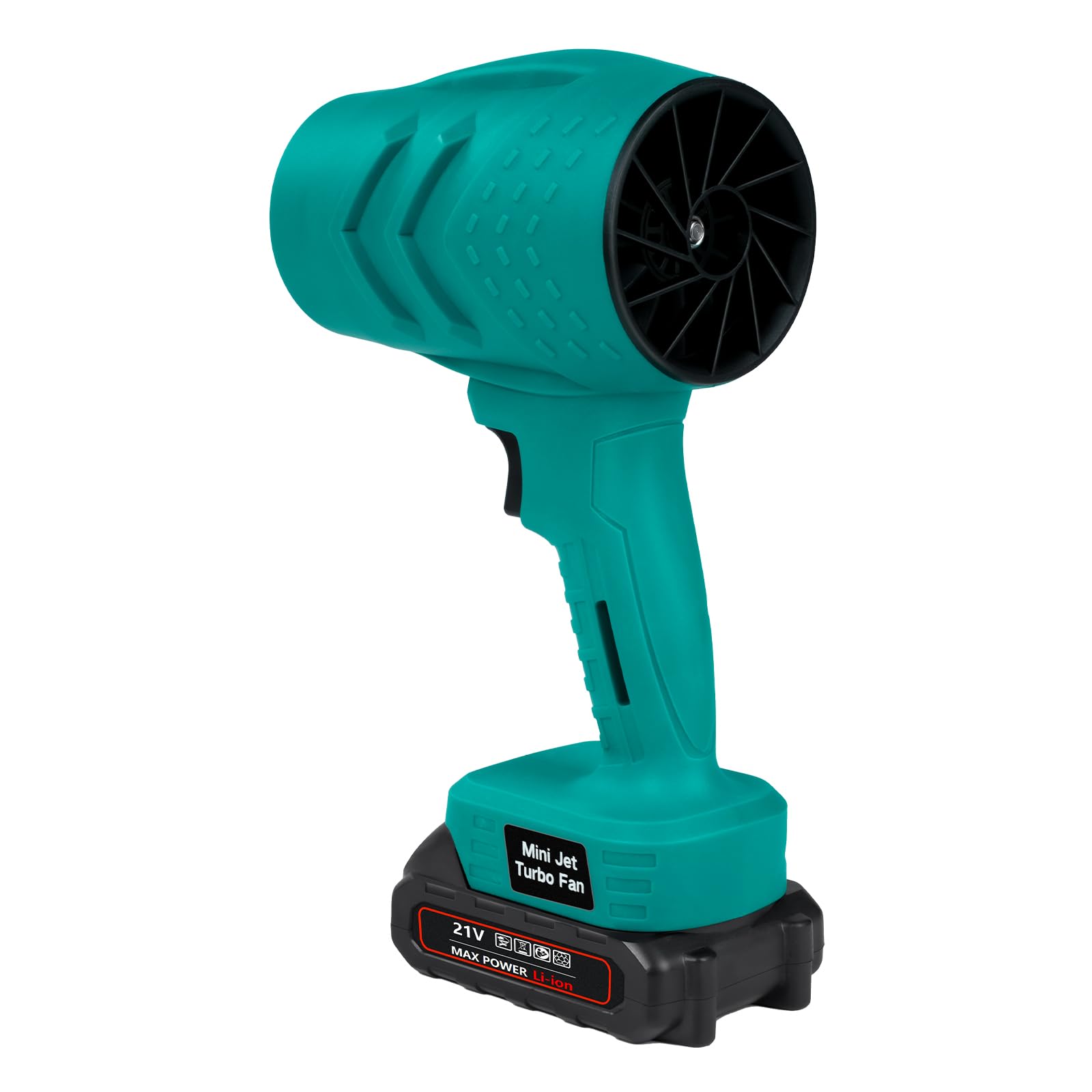 Ventilador turbo súper fuerte de 35000 rpm, ventilador turbo de mano para pistola de aire violenta, ventilador de chorro de 21 V, soplador de aire inalámbrico universal, para coche, jardín, limpieza