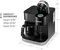 Vista 4 de Keurig K-Duo - Cafetera de cápsulas y jarra K-Cup de una sola porción, con múltiples tamaños de preparación, depósito extraíble de 60 onzas, jarra