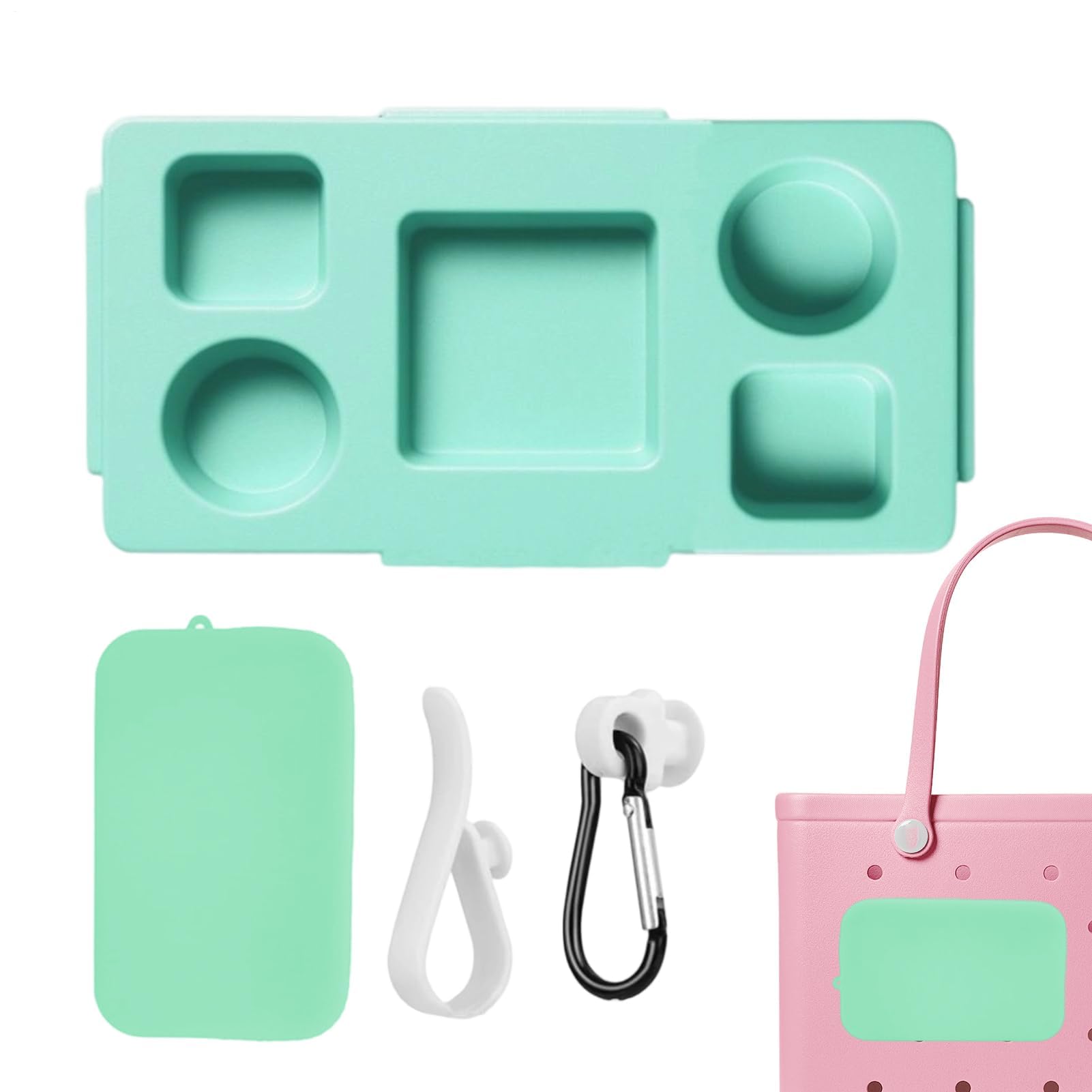 Bolsa de playa para bebidas y aperitivos, bandeja de EVA portátil para bebidas y aperitivos con soporte de teléfono de configuración rápida para uso en exteriores