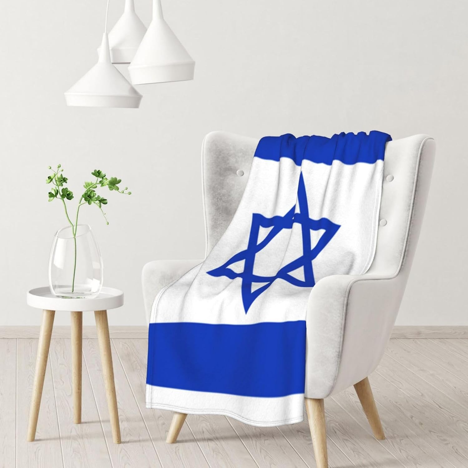 Israeli National Flag Extremely Comfortable and Light Warm Blanket for All Seasons Gift 30Ã—40 in