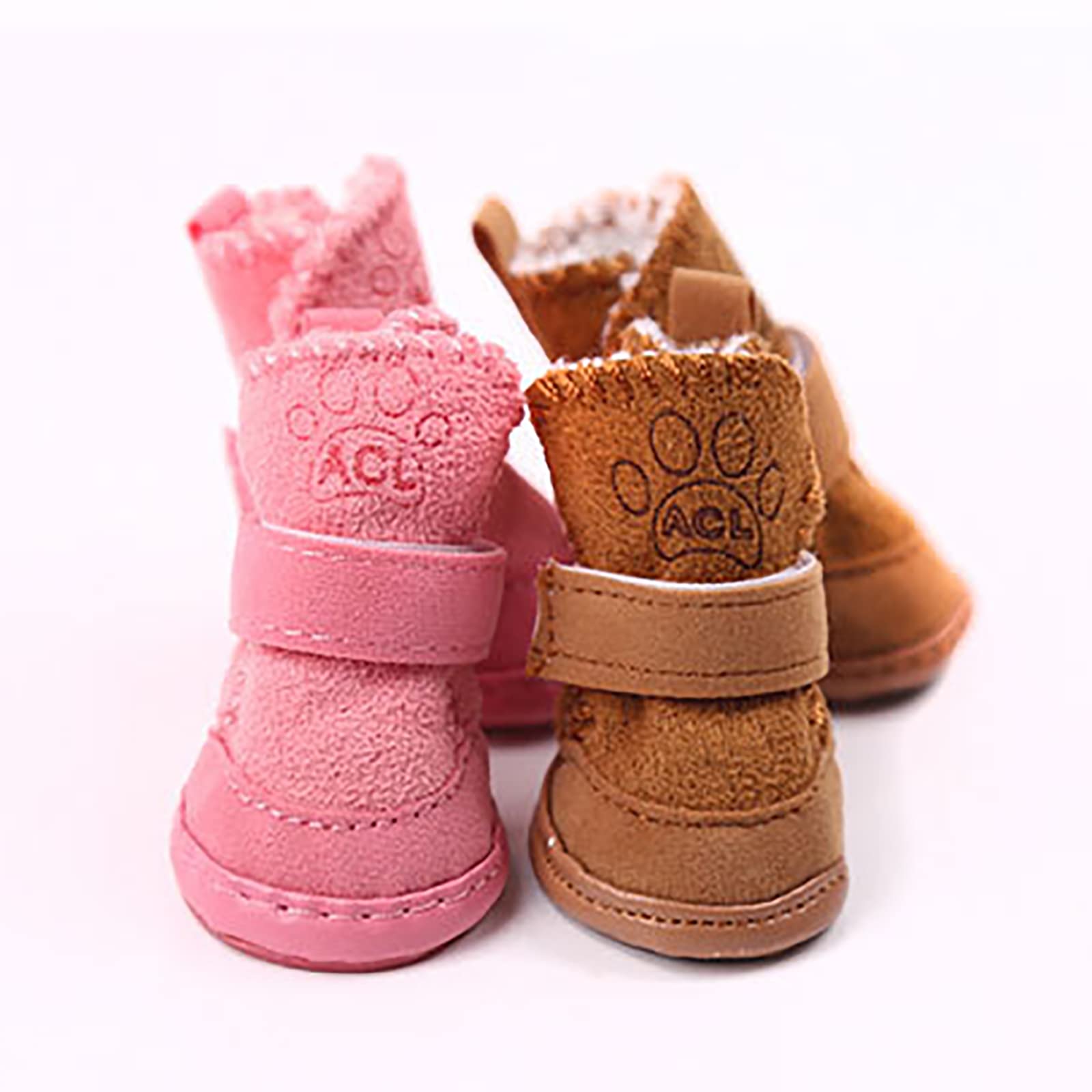Chaussure Chien Étanche Bottes et Chaussons pour Chiens Petite Chaussure Chien Imperméables Chaussures pour Chiens 4 Pcs