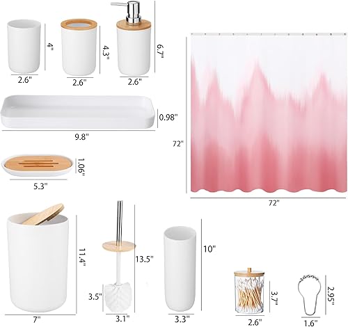 Vista 135 de iMucci Accesorios de baño, juego de baño negro con cortina de ducha y alfombra, cortina de ducha impermeable con alfombra ultra absorbente, juego