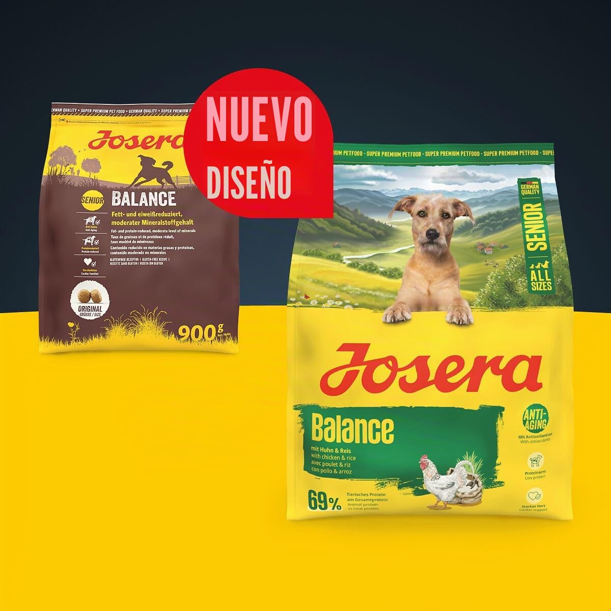 JOSERA Balance (1 x 12,5 kg) | Senior | Premium Trockenfutter für ausgewachsene ältere Hunde | Geflügel & Reis | Fett- und eiweißreduziert speziell für Senioren | weizenfrei | Hundefutter | 1er Pack
