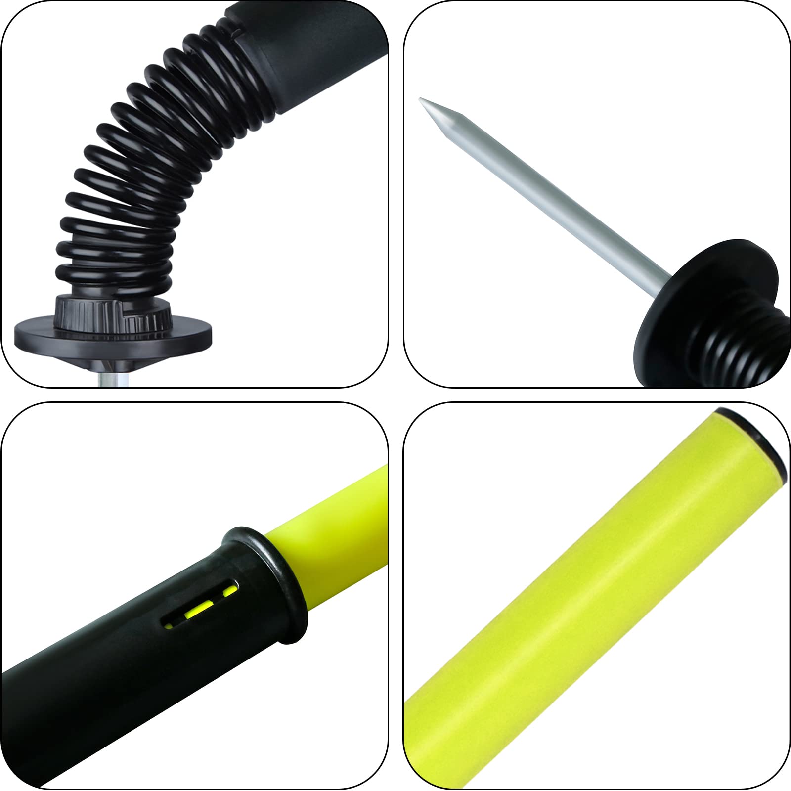 LZQ Slalom Poles Set di aste da allenamento Agility Set, giunto a molla rimovibile, con borsa per il trasporto e punta in metallo per allenamento di calcio e coordinazione
