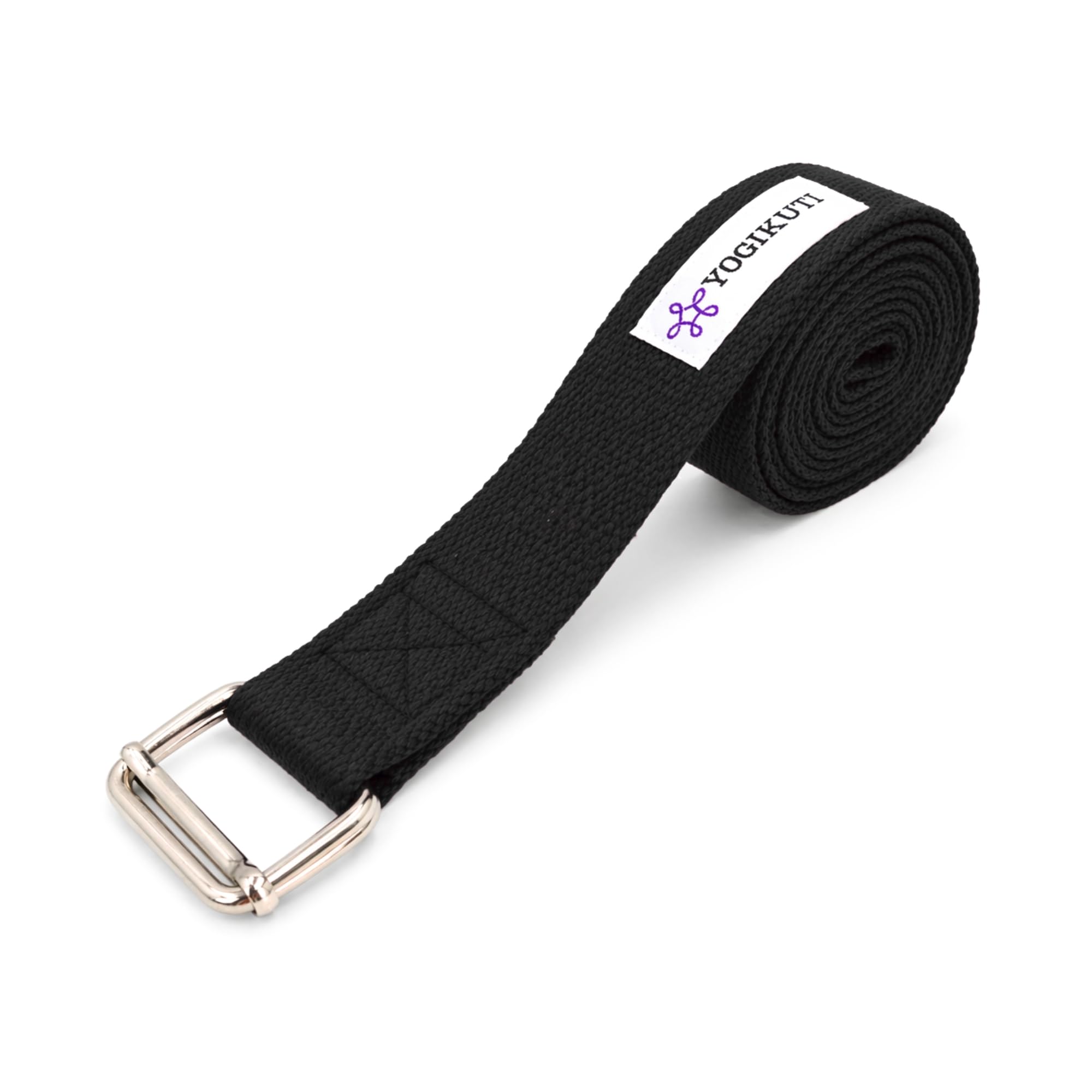 Yogikuti Premium Yoga Strap (9ft-Black) | Cotton Belt best for Stretching & Flexibility-image-36