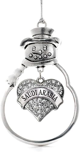 Miniatura 26 de Inspired Silver - Adorno Colombia Charm - Adorno de muñeco de nieve con forma de corazón de plata pavé con joyas de circonita cúbica