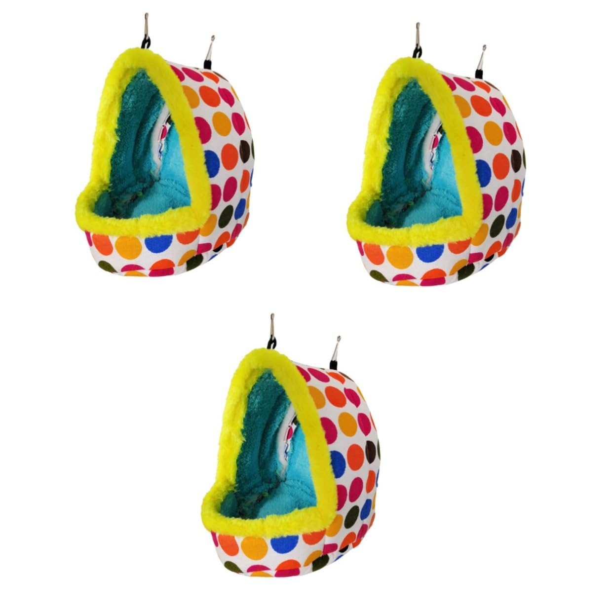 VANZACK 3 Piezas De Juguetes para Loros De Felpa Cama para Loros Casa para Pájaros Jaula Cabaña para Pájaros Hamaca Juguetes para Mascotas Nido De Pájaros De Interior Casa para