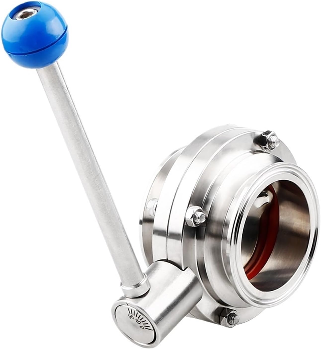 Butterfly valve Blue handle butterfly Stainless steel flange