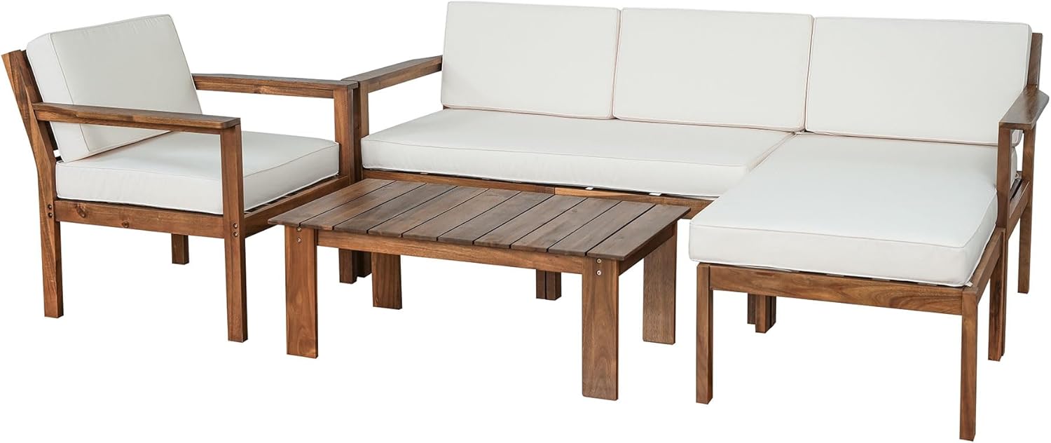 GOWE U_Style A Multi-Person Sofa Set with A Small Table, Suitable for Gardens, Backyards, and Balconies.
