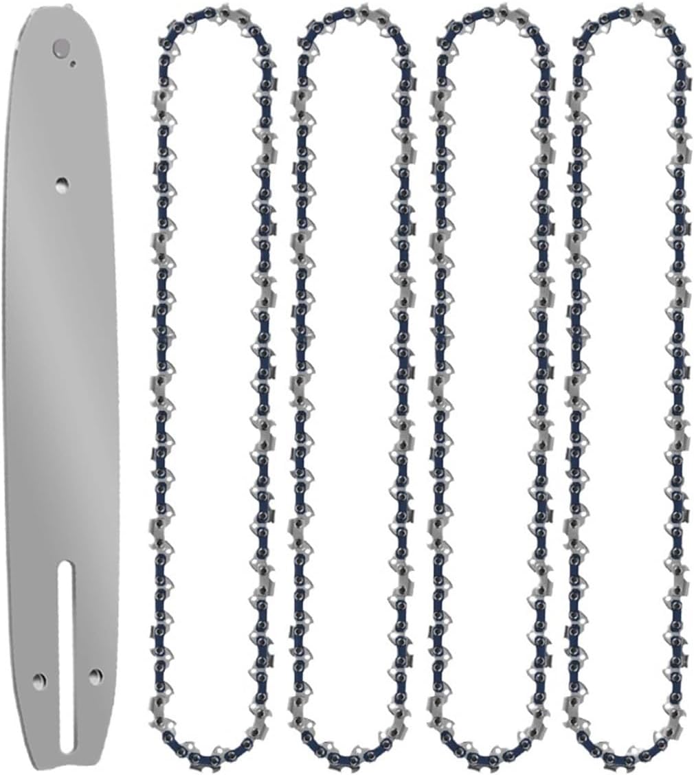 Durable 12 Inch Brushless Chainsaw Upgrade Kit 45 DL Chain Guide Bar with 3/8" Low Profile Pitch 0.050" Center Tooth Thickness(12-inch Set4)