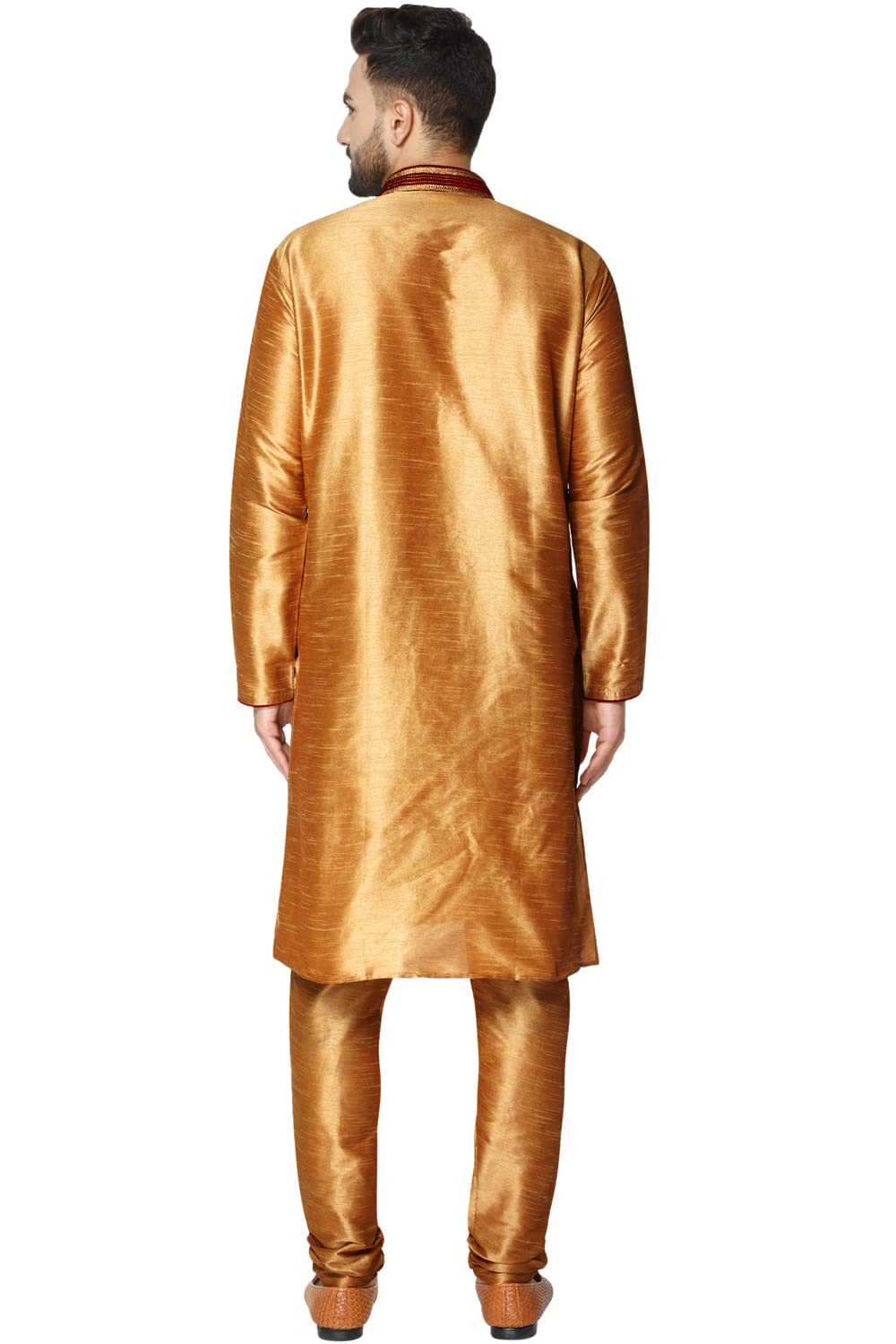 SKAVIJ Herren Baumwolle Kurta Pyjama Indischer Ethn Produktbild-Vorschau 2
