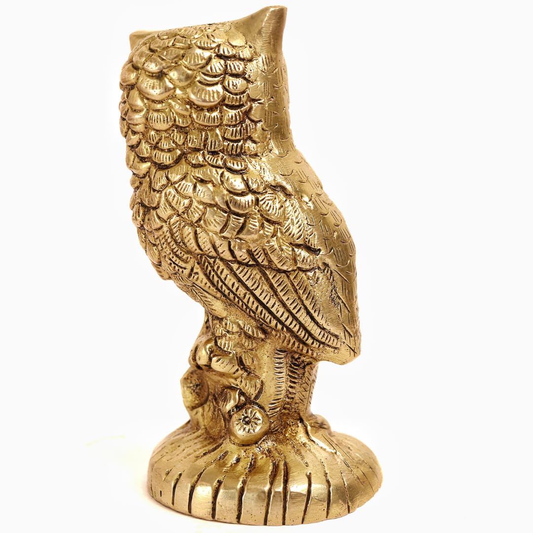 Brass Owl Showpiece - Prosperity & Protection -3