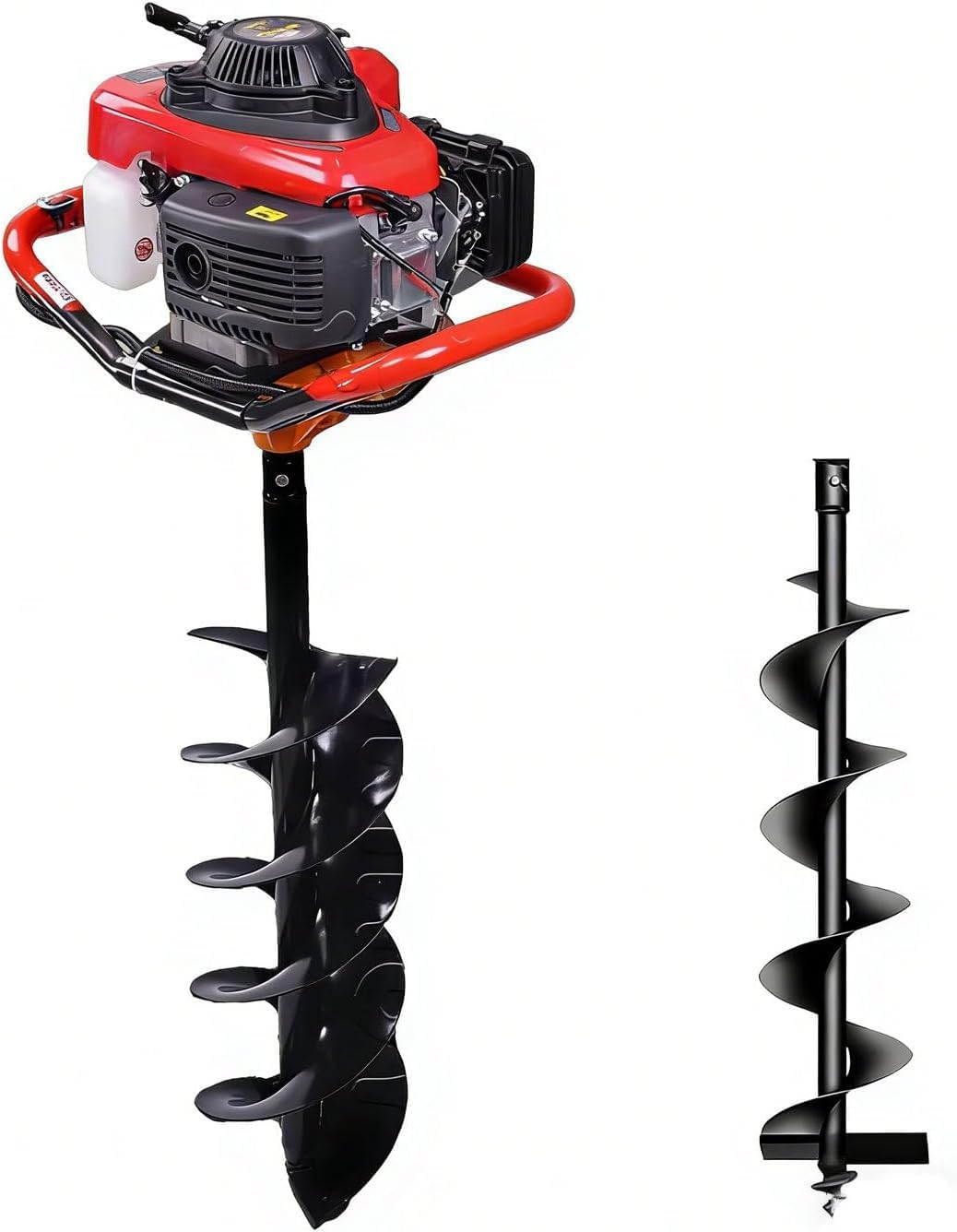 YXZYFPP Gas-Powered Earth Auger - Portable Post Hole Digger for Fencing, Gardening, Soil Sampling, Concrete Drilling & Landscape Projects (10cm)