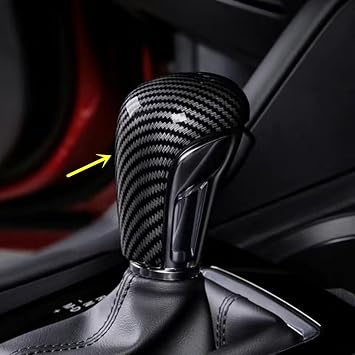 ZiWen New Interior Trim Center Gear Shift Knob Cover Accessories for Mazda CX-50 CX-30 Carbon Fiber Print