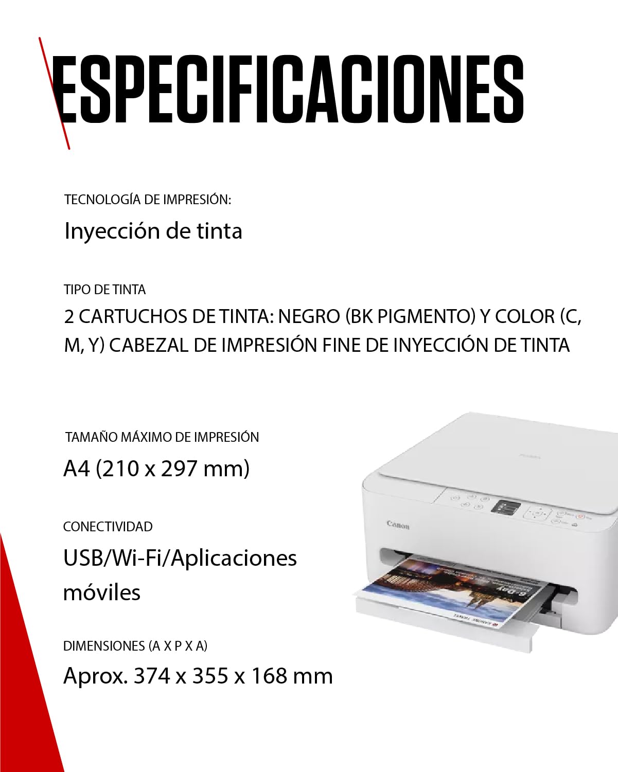 Canon PIXMA TS6550I - Impresora Todo en Uno con Conectividad Wi-Fi y Pantalla OLED de 1,42 PIXMA Print Plan - Incluye Papel Fotográfico A4 SG-201, 5 Hojas