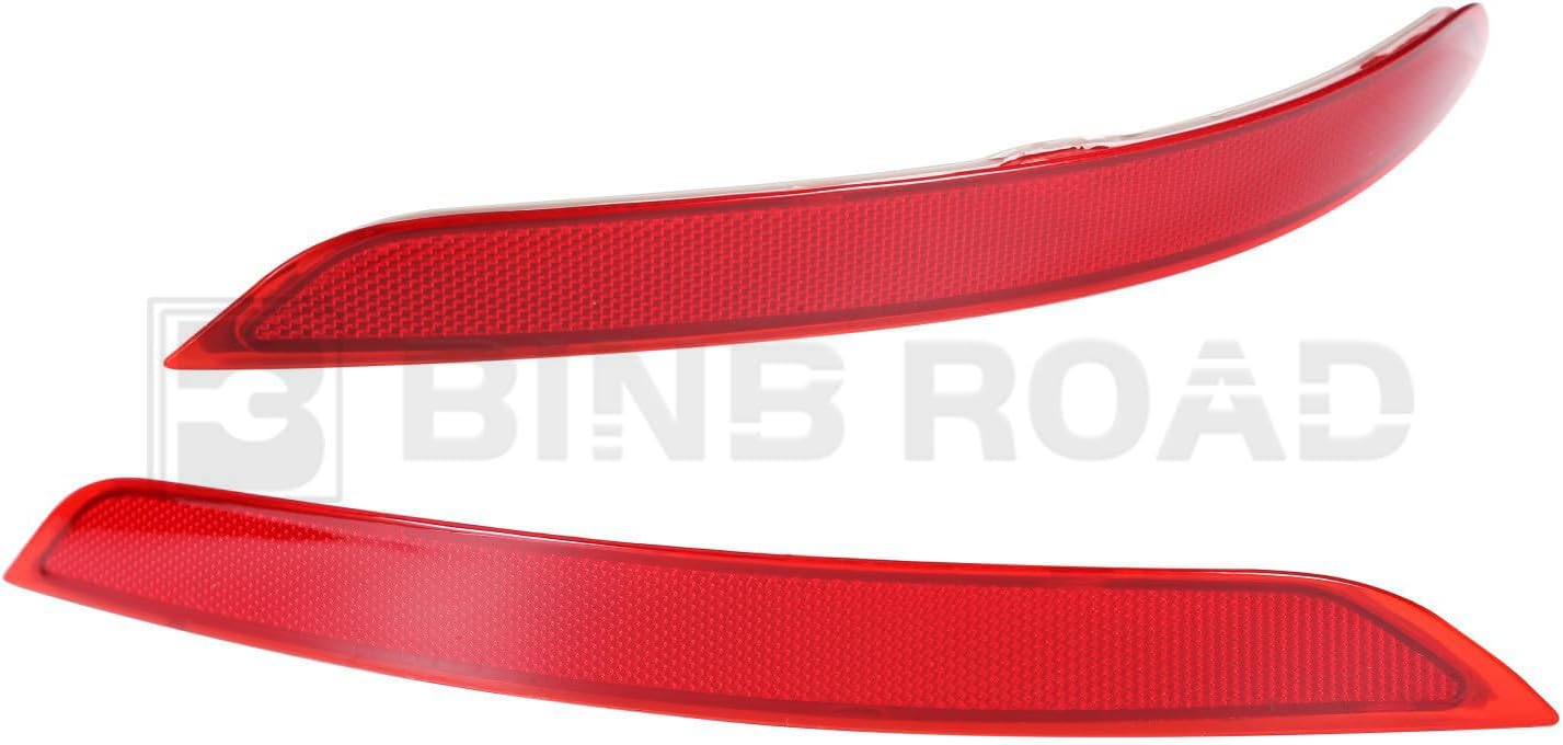 Rear Bumper Reflector 63147290091 + 63147290092 Left Right Red Trim Compatible with BMW F15 X5 2014-2017