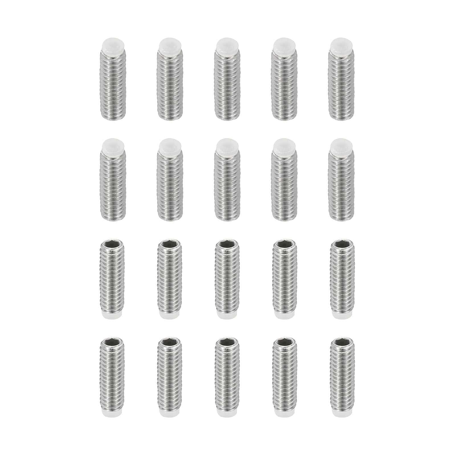 PATIKIL M4x12mm Nylon Tip Grub Screw