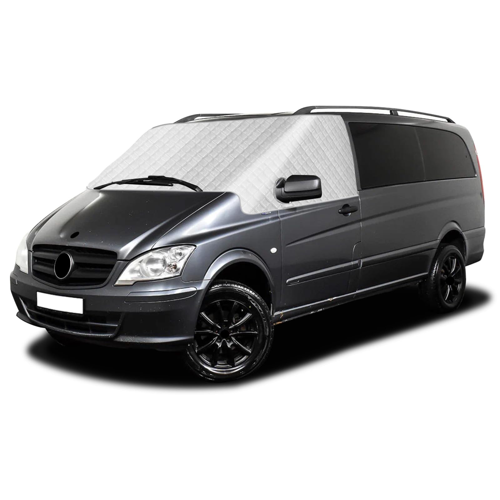 Tenda parasole per parabrezza per Mercedes-Benz Vito W639 2003-2014, parasole esterno riflettente a 5 strati, copertura protettiva anti-UV/antigelo/antipolvere per Vito W639 2003-2014