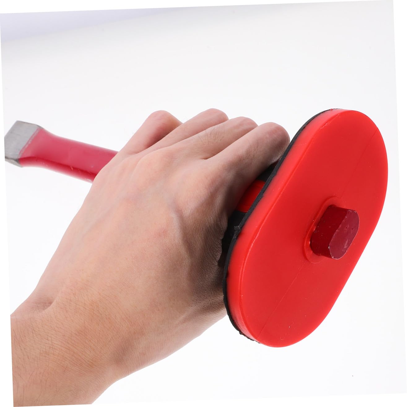 Set 2 Scalpelli a Freddo per Muratura 25 CM in Acciaio al Cromo Vanadio Temprato Impugnatura Antiscivolo e Protezione Mano in Gomma Utensili per Intaglio e Demolizione Pietra