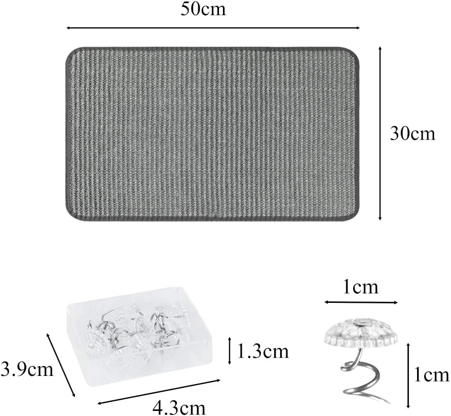review Cat Scratcher Mat Kitty Scratching Pad Sofa Protector Natural Sisal Cat Scratch Toy Couch Bed Floor Sofa Armrest Guard Easy Installation Scratching Post for Grinding Claws Protecting Furniture