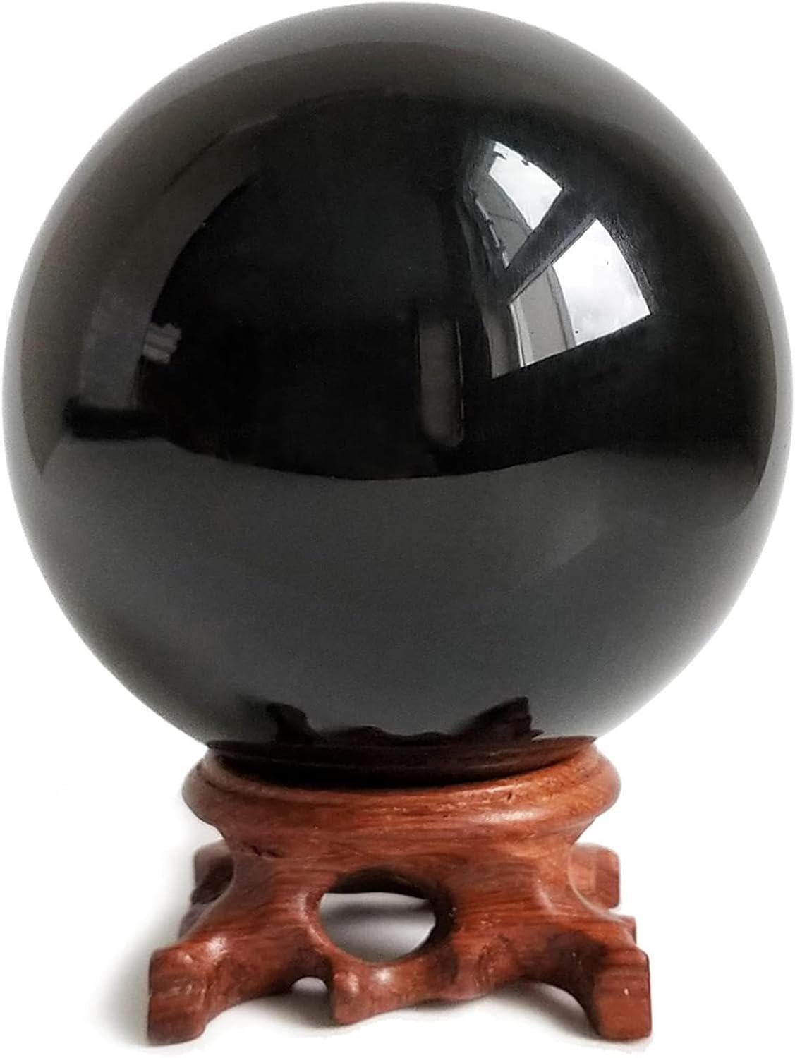 Black Crystal Sphere and Gemstone Ball for, Home Decor, Crystals and Stones,obsidian-13cm