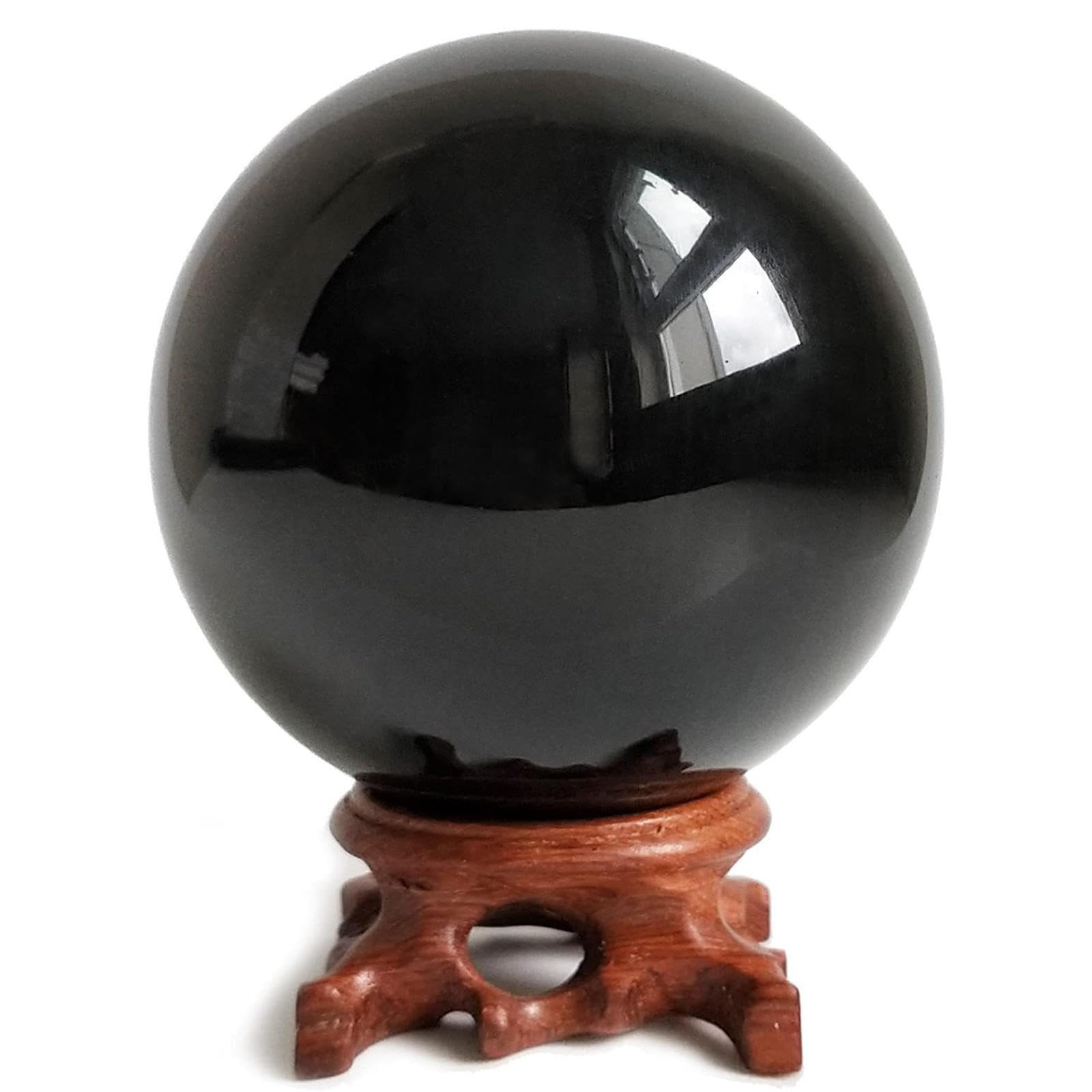 DPURPIWADY Black Crystal Sphere and Gemstone Ball for, Home Decor, Crystals and Stones,obsidian-13cm