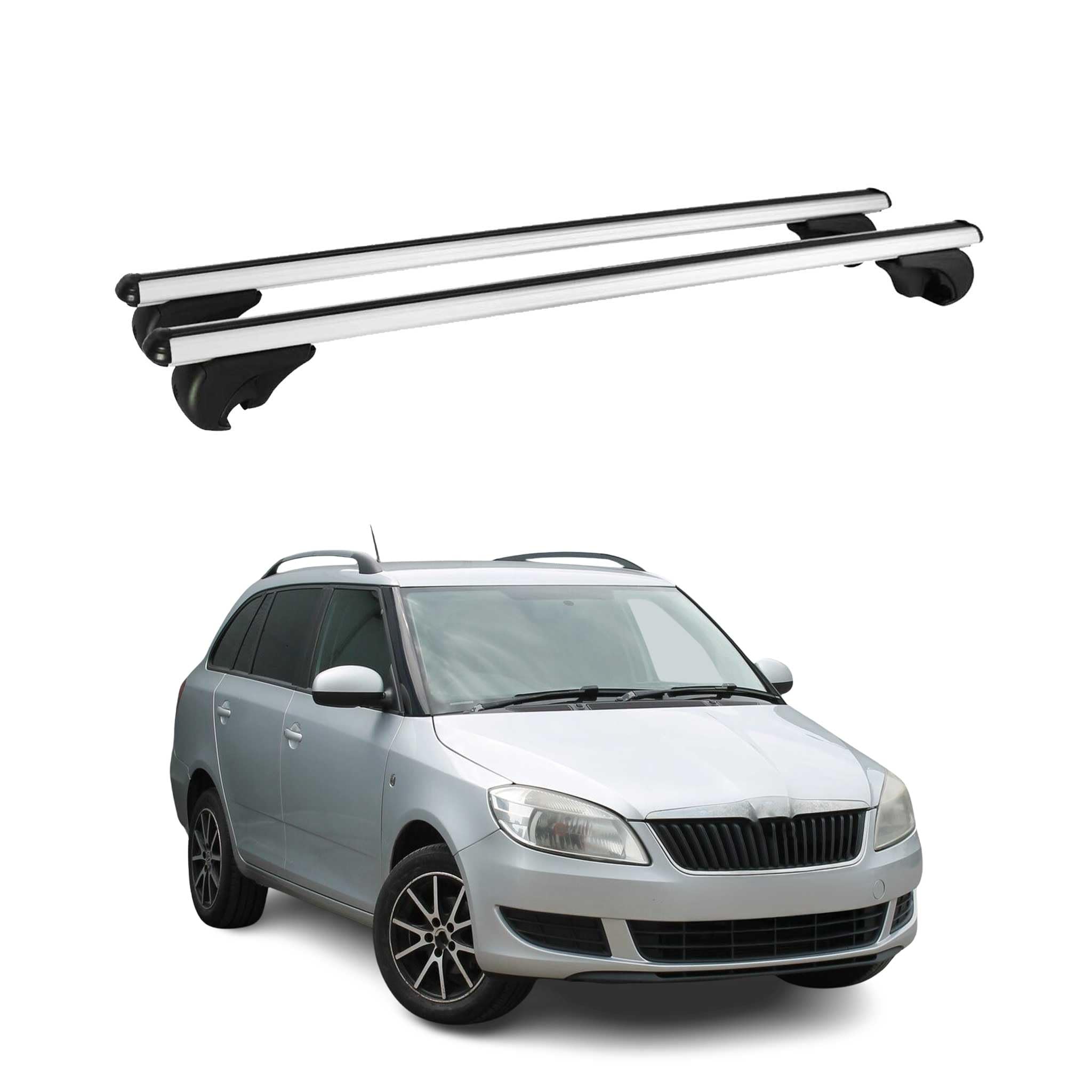 OMAC Barre Portatutto Trasversali in Alluminio per Skoda Fabia mk2 Hatchback 2007-2014 – TÜV/DIN 75302