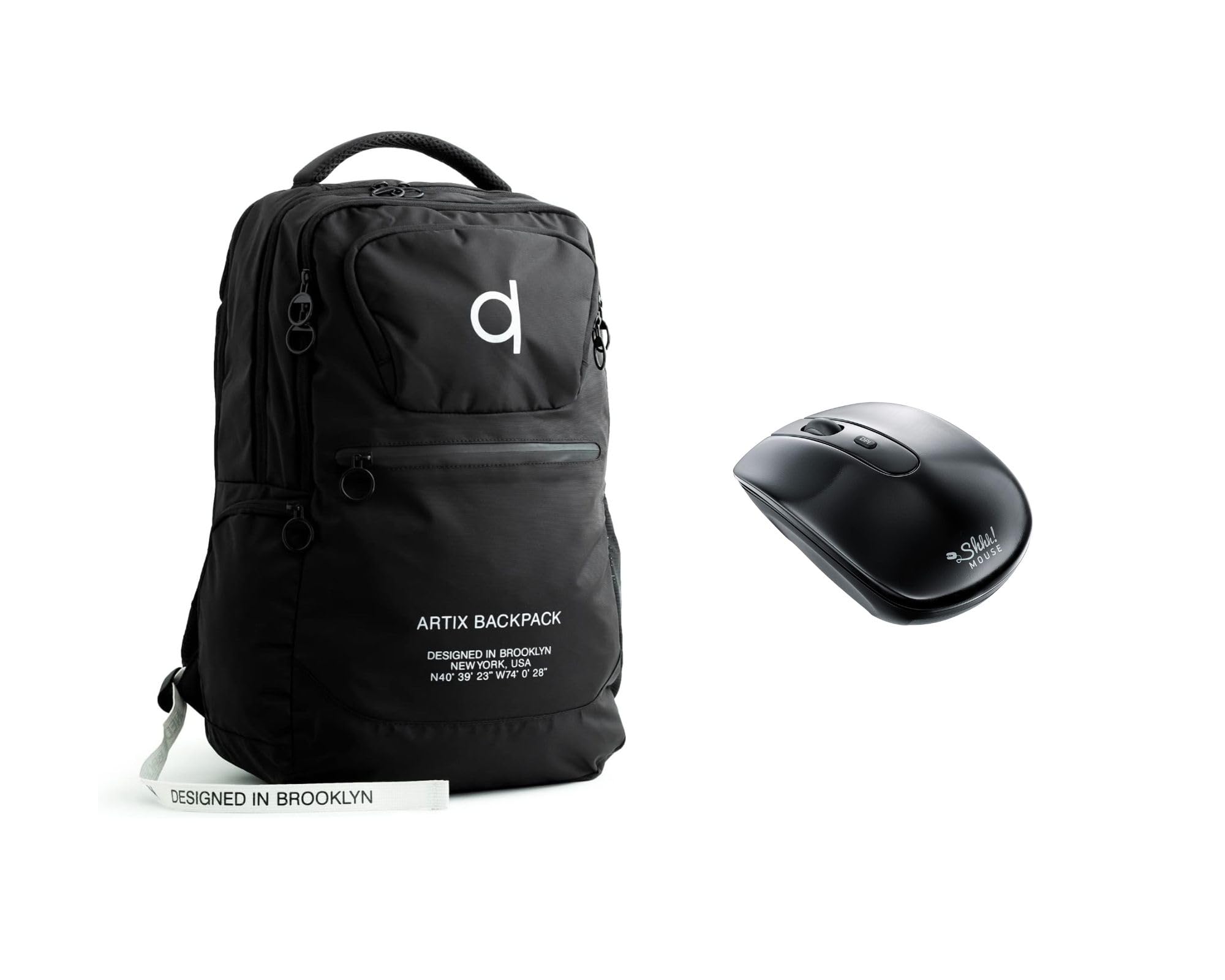 Save 22% on Ultimate Christmas Gift Set: Silent Wireless Mouse + Waterproof Laptop Backpack Bundle for Professionals - Ergonomic, Durable, and Stylish - Perfect for Office, School [Black/Grey]