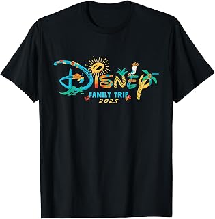 Disney Family Trip 2025 Tropical Vacation Matching Logo T-Shirt