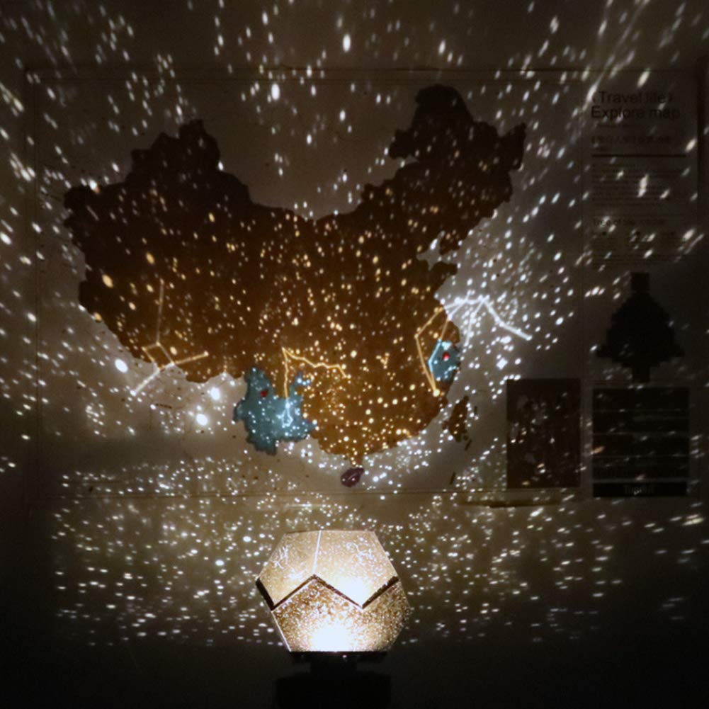 Pilipane Galaxy-Projektor mit USB, Disco-Licht-Partylichter, Sternenhimmel-Partylichter für Schlafzimmer/Spielzimmer/Heimkino/Nachtlicht-Ambiente(gelb