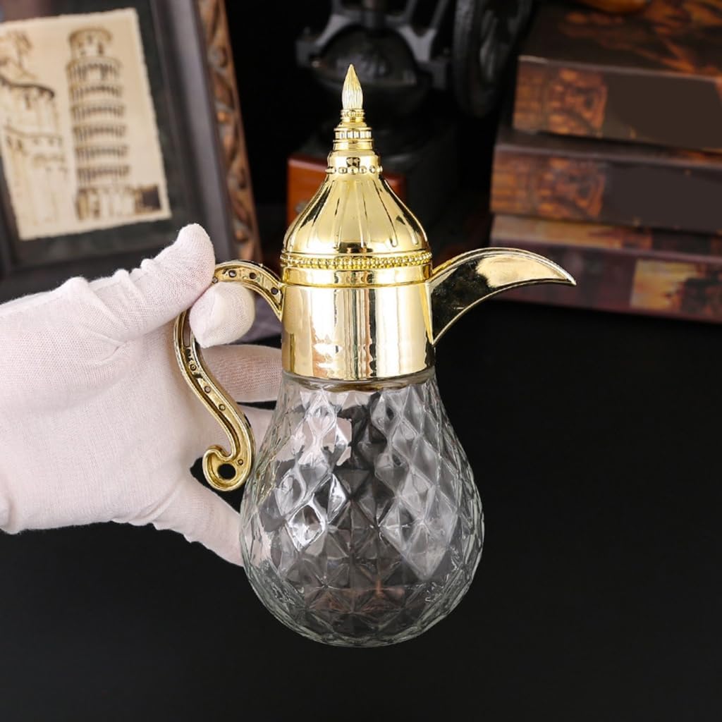 Retro Middle Eastern Glass Water Pitcher Handcrafted Design for Home and Kitchen