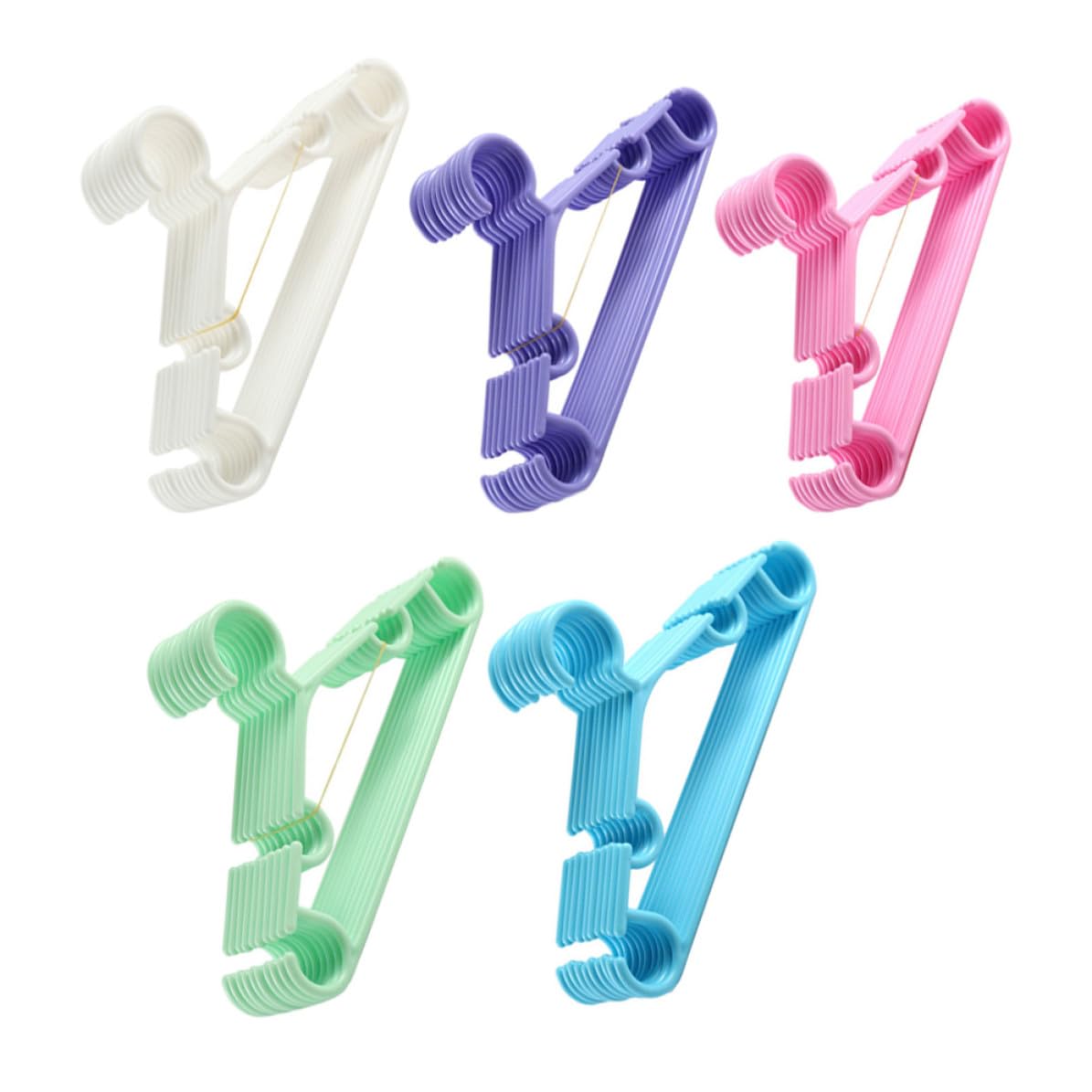 Veemoon 50 Piezas Perchas para Ropa Infantil, Perchas para Bebés de Plástico, para Colgar Ropa y Bolsas, Armario Infantil, Dormitorio y Guardería,
