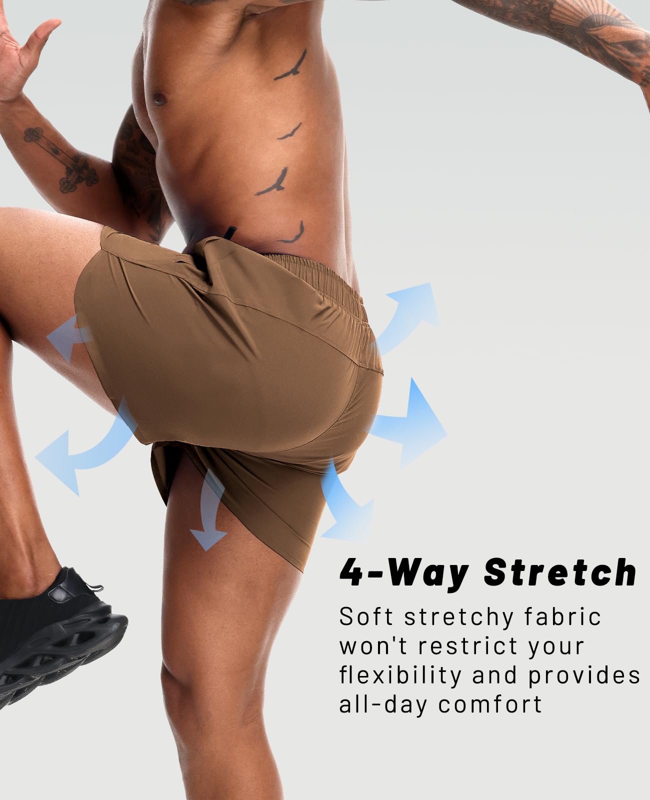 MIER Pantalones cortos de correr para hombre con entrepierna de 7,6 cm con forro interior seco, para gimnasio, atletismo, entrenamiento, ejercicio, con bolsillo con cremallera