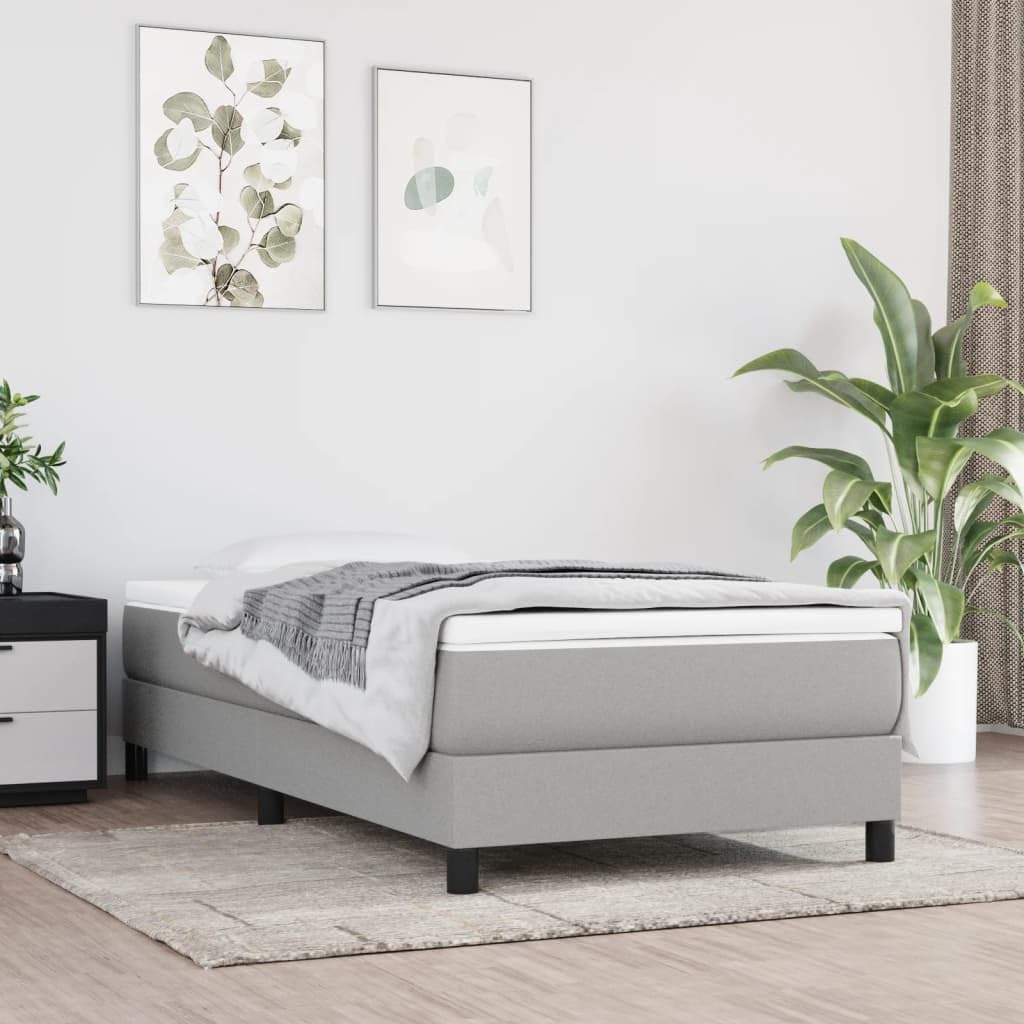 Materasso a molle insacchettate medio, grigio chiaro, 100 x 200 x 20 cm, tessuto con schiuma fredda traspirante, ergonomico, per chi dorme sulla schiena e sulla pancia, nucleo a molle ad alta