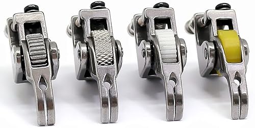 Miniatura 4 de Prensatelas de rueda de acero ajustable P363 Roller Zipper Presser Foot para máquina de coser Juki Brother Single Needle Lockstitch Máquina Pie