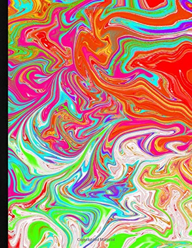 Krisp - Ukulele Tabs Blank Staff Manuscript Paper Music Notebook with Chord Boxes and Lyric Lines for Composing Songs (Bright Colorful Abstract Art)