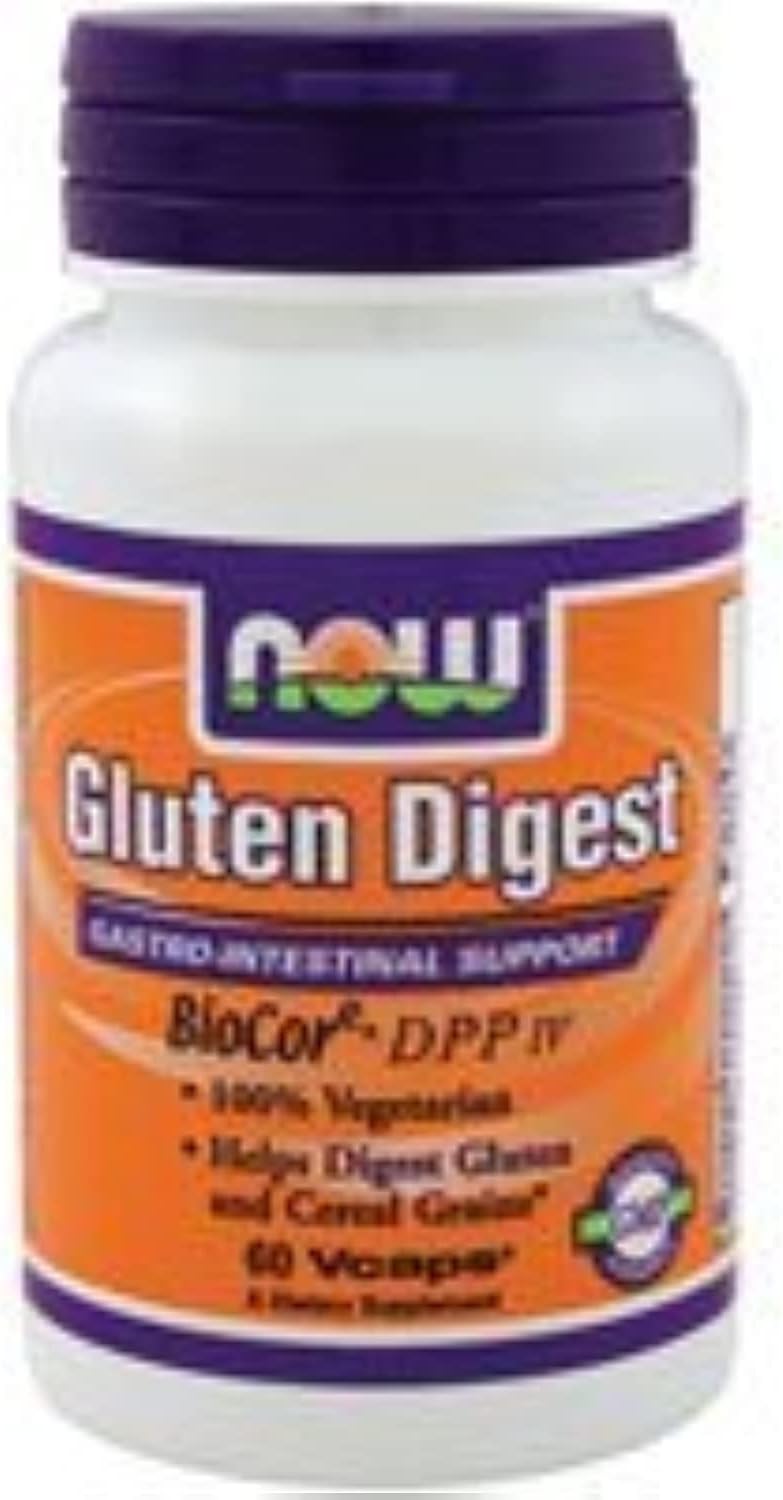 NOW Foods Gluten Digest enzymes 60 caps (Multi-Pack)
