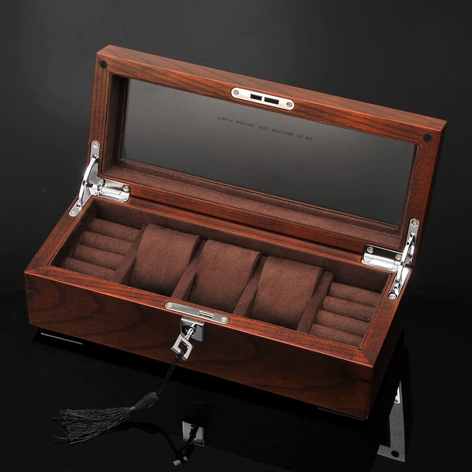 Uhrenbox 3 Slots Uhrenbox Männer Home Holz Uhrenbox Uhren Aufbewahrungsbox Frauen Schmuckschatulle Uhrenschachtel