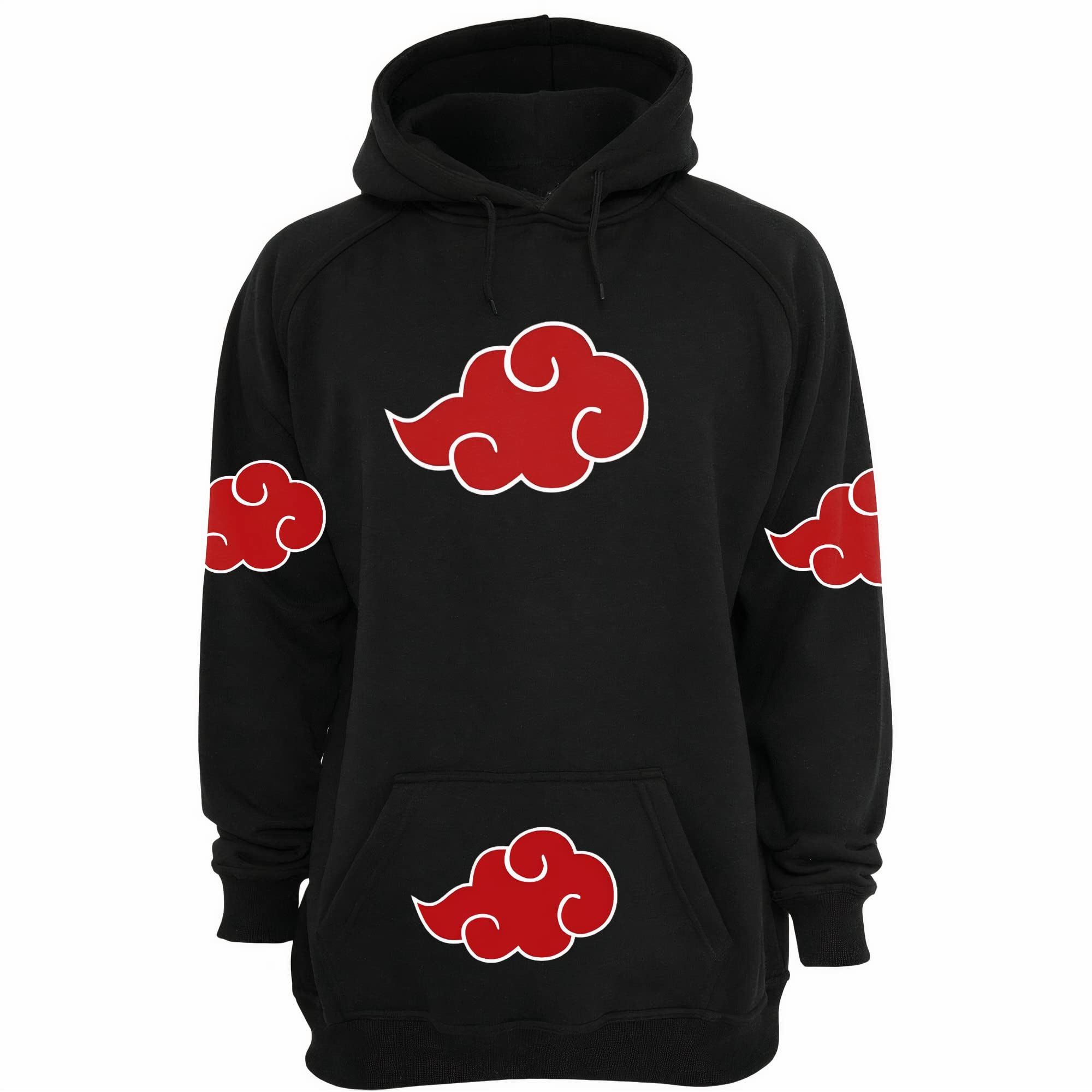 SL Akatsuki Unisex Naruto Anime Hoodie Full Sleeve Regular | Hooded Neck | Black | Regular Fit