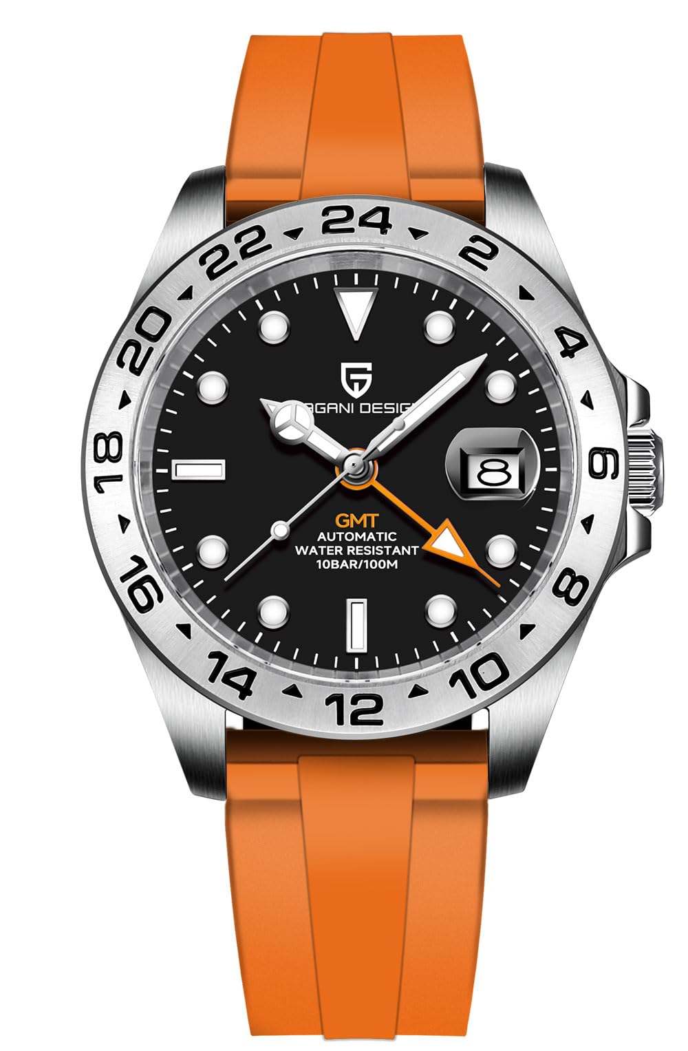 Pagani Design Watches Men GMT Automatic Self-Winding Mechanical Analog Sapphire Sports Waterproof Luminous Wrist Watch